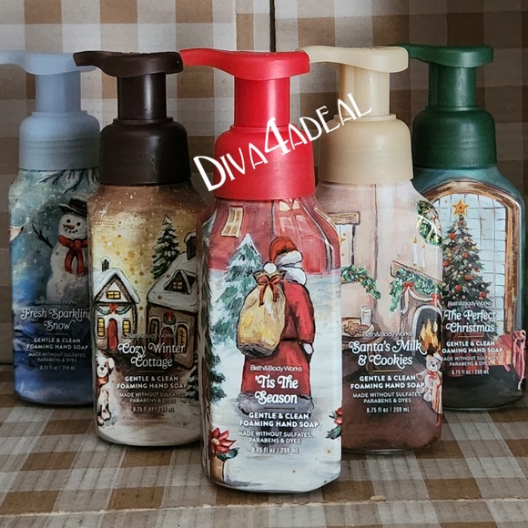 5X Bath & Body Works Christmas Assortment Foam Hand 8.75 FL OZ Soaps Bundle - Picture 1 of 6